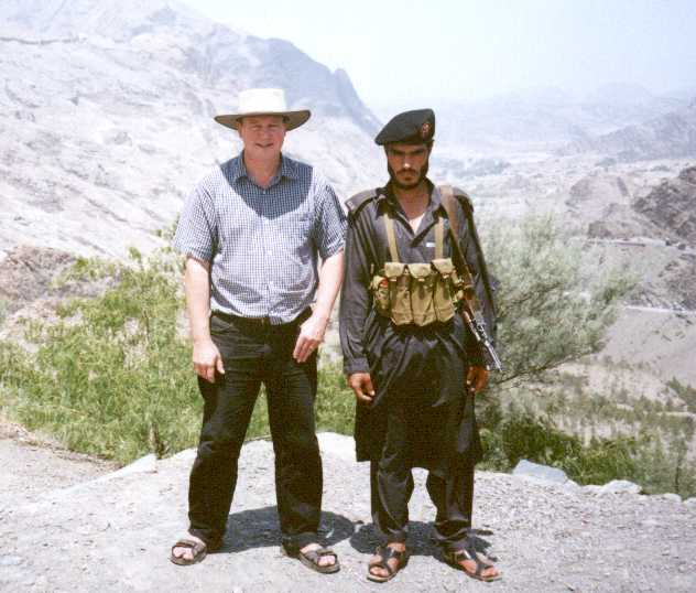 Allan Speedy and bodyguard, Khyber Pass